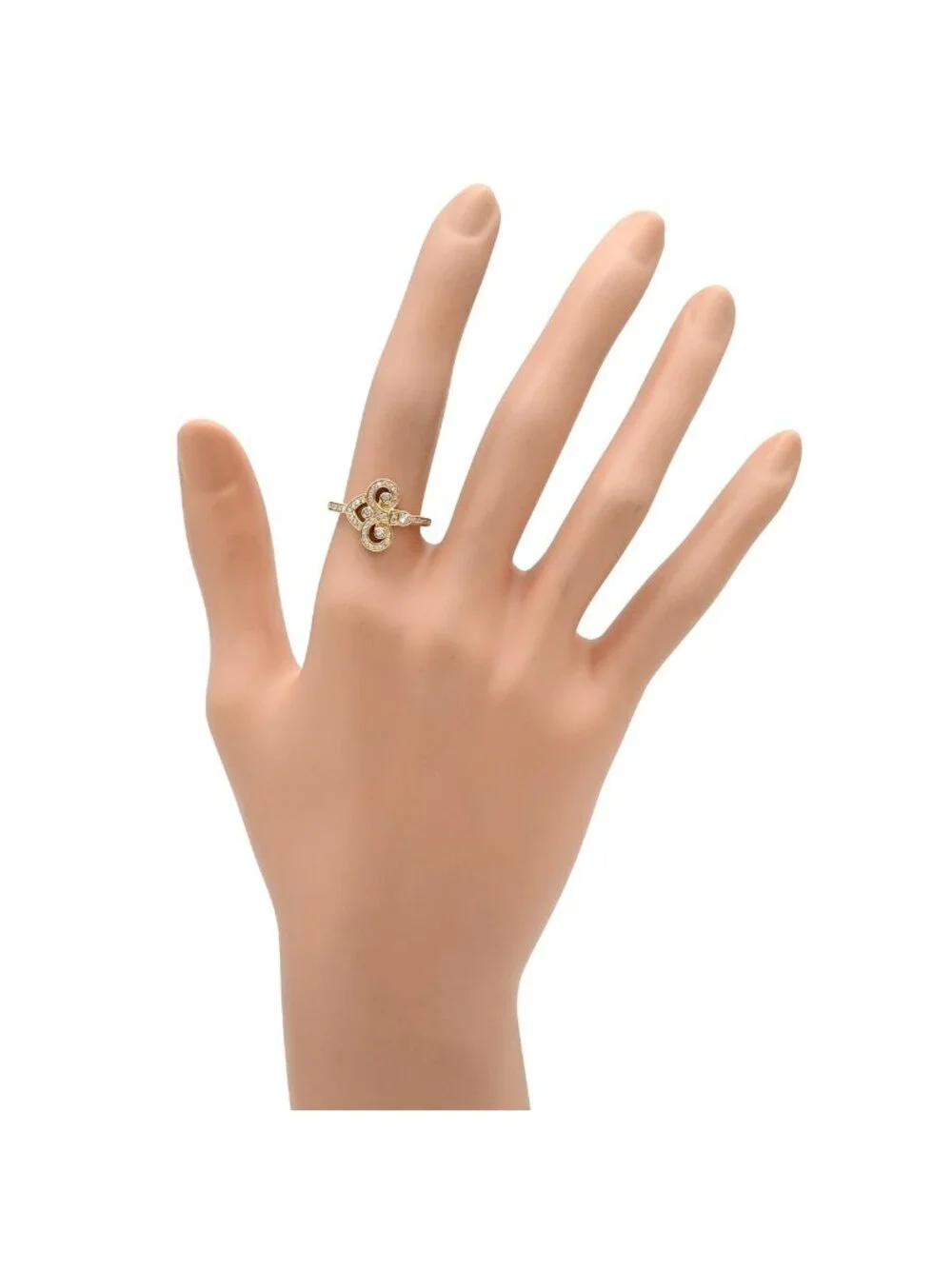 Tiffany & Co Ring Fleur de Lis Diamond Rose Gold Pink T& 18k PG Elsa Peretti